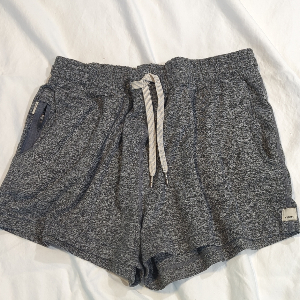 Vuori Heather Gray Women's Athletic Shorts